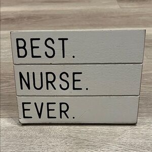 White Wooden Decor - Best Nurse Ever